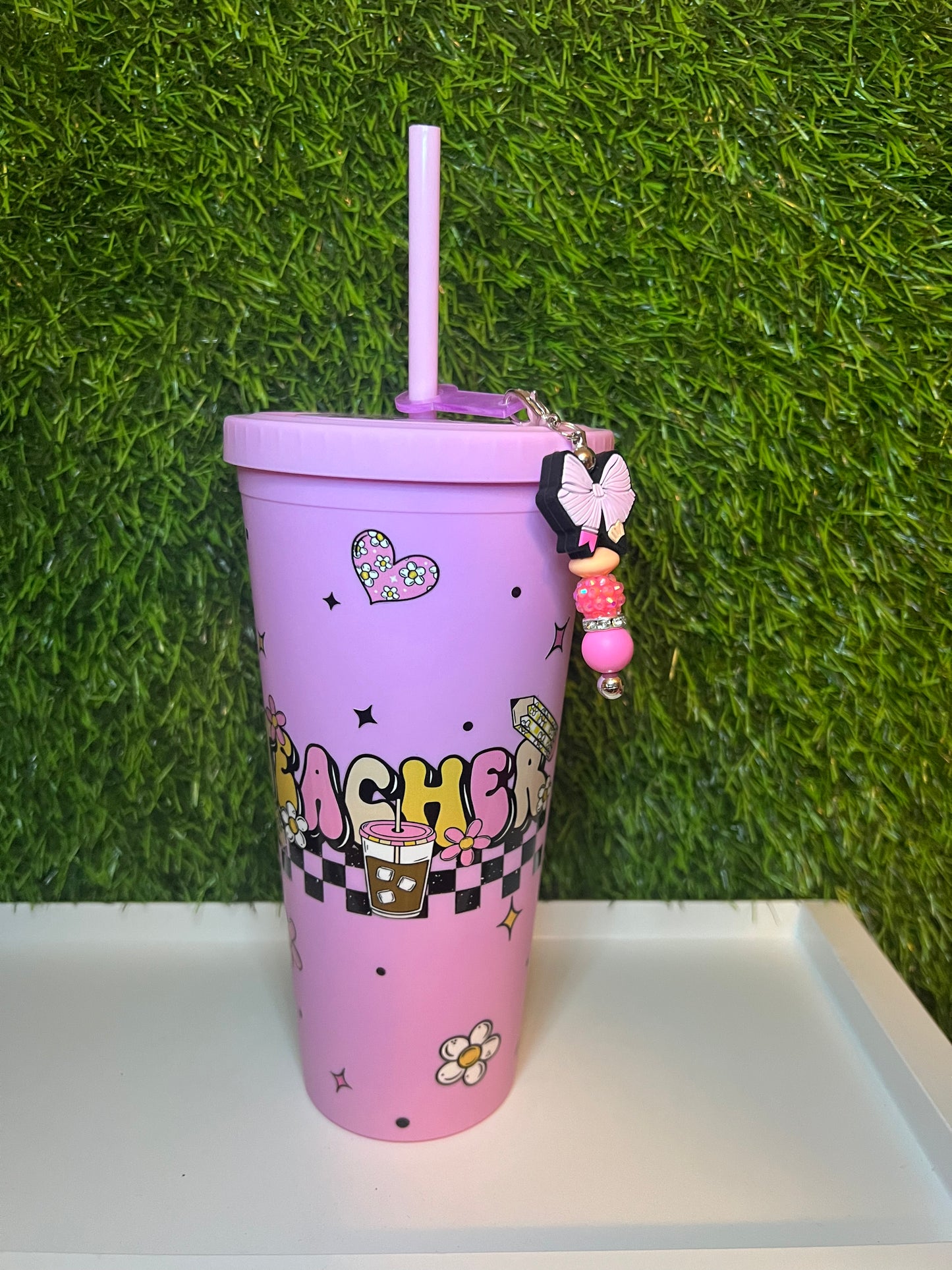 24oz Lavender tumbler- Teacher