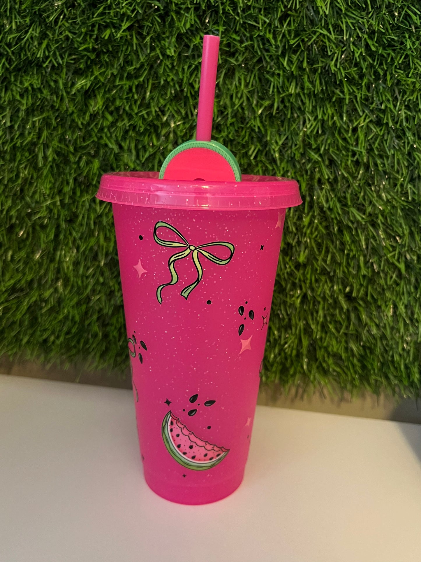 24oz Hot Pink tumbler - Summer