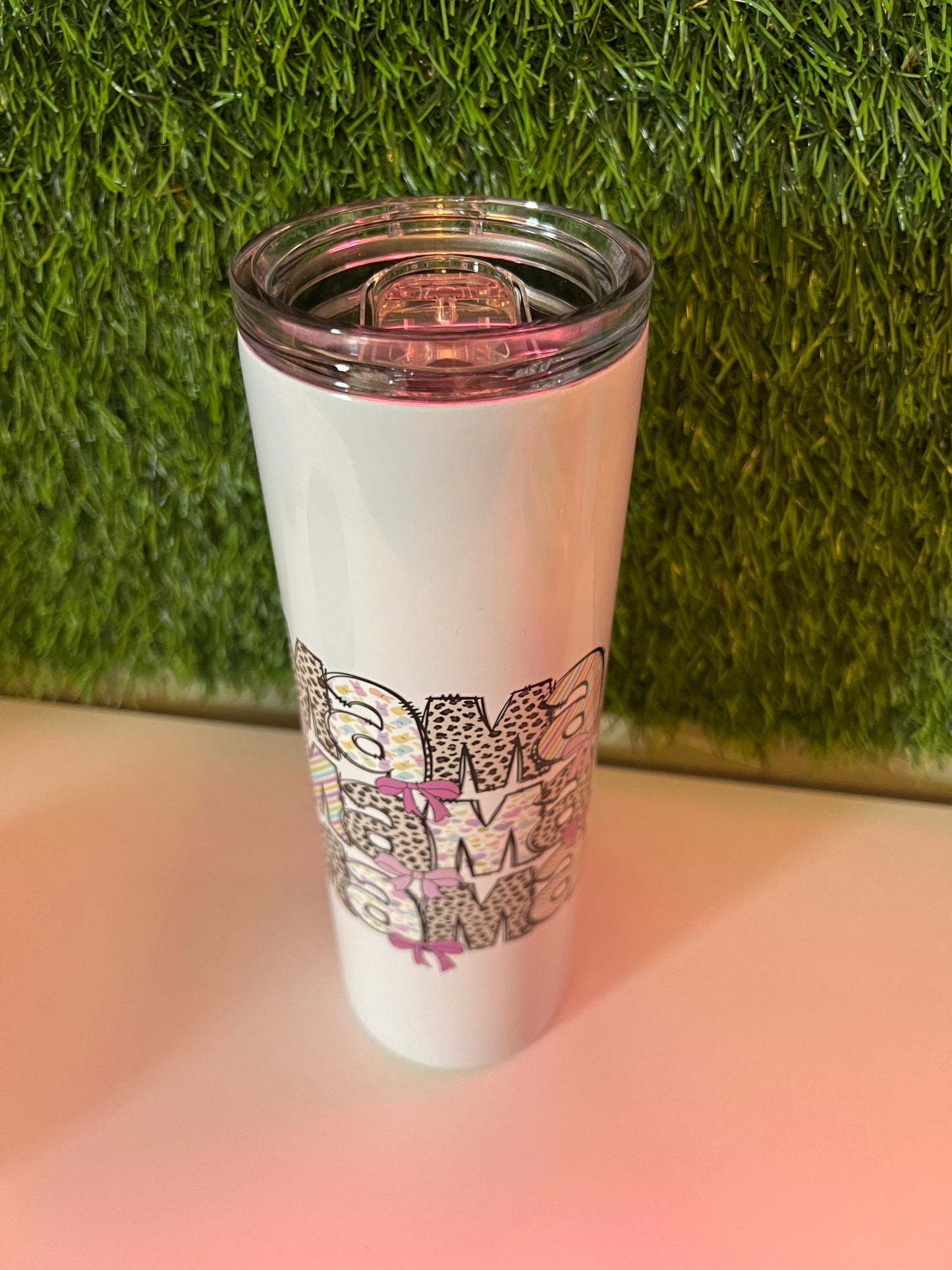 SS Skinny white 30oz tumbler Mama