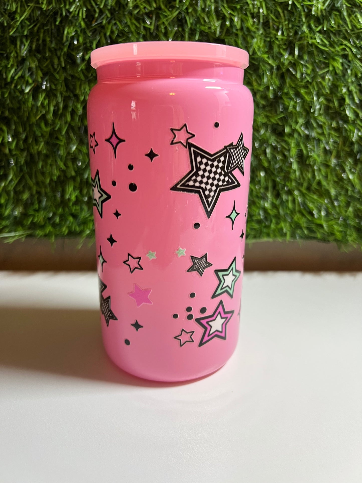 Solid pink 16oz cup- Free samples
