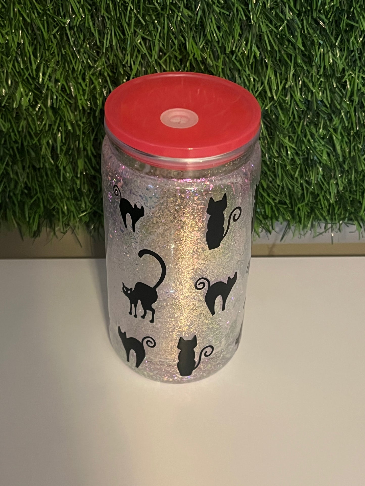Glitter 16oz Acrylic snow globe tumbler It's Fine