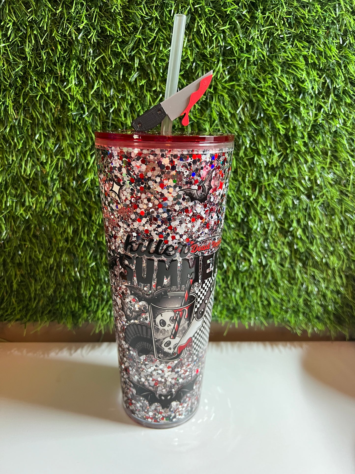 24oz Glitter Acrylic tumbler - Killer Summer