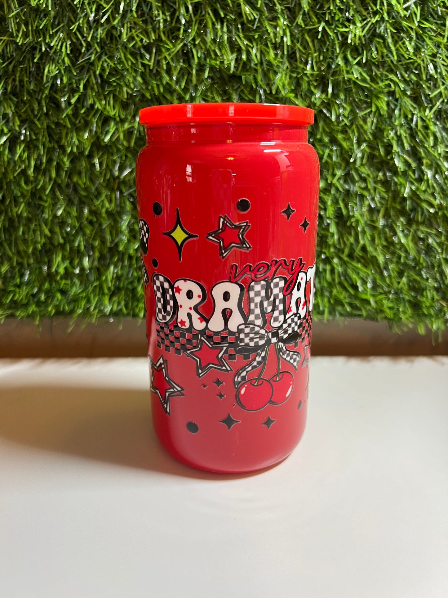 Solid red 16oz cup- Very dramatic