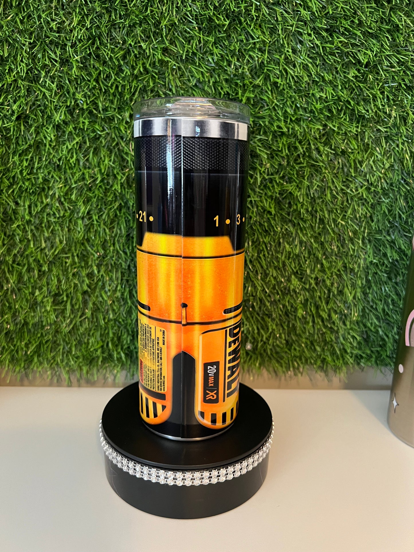 SS Skinny 20oz tumbler Dewalt Drill