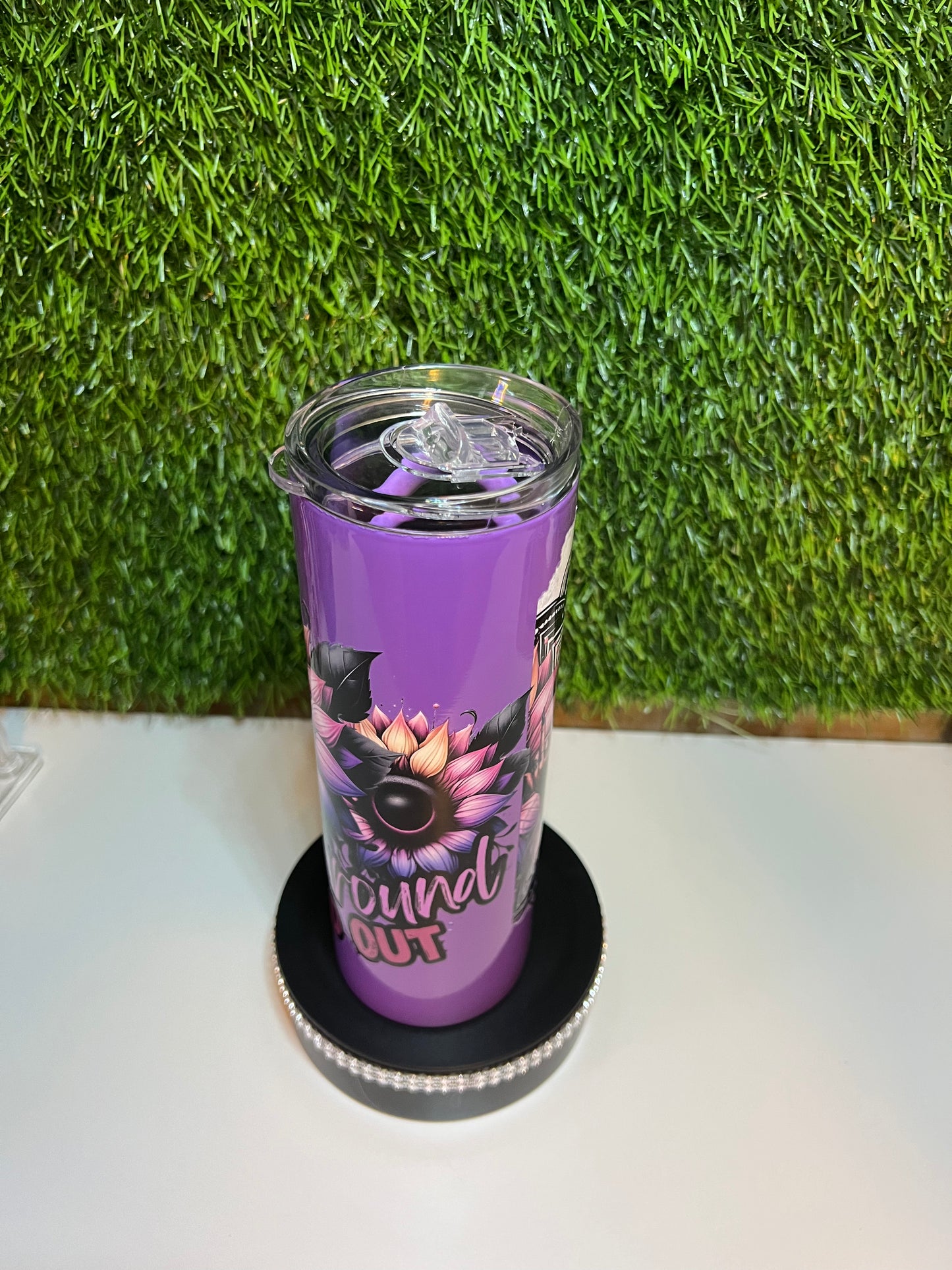 SS Skinny 20oz tumbler tatted girl F*ck around find out