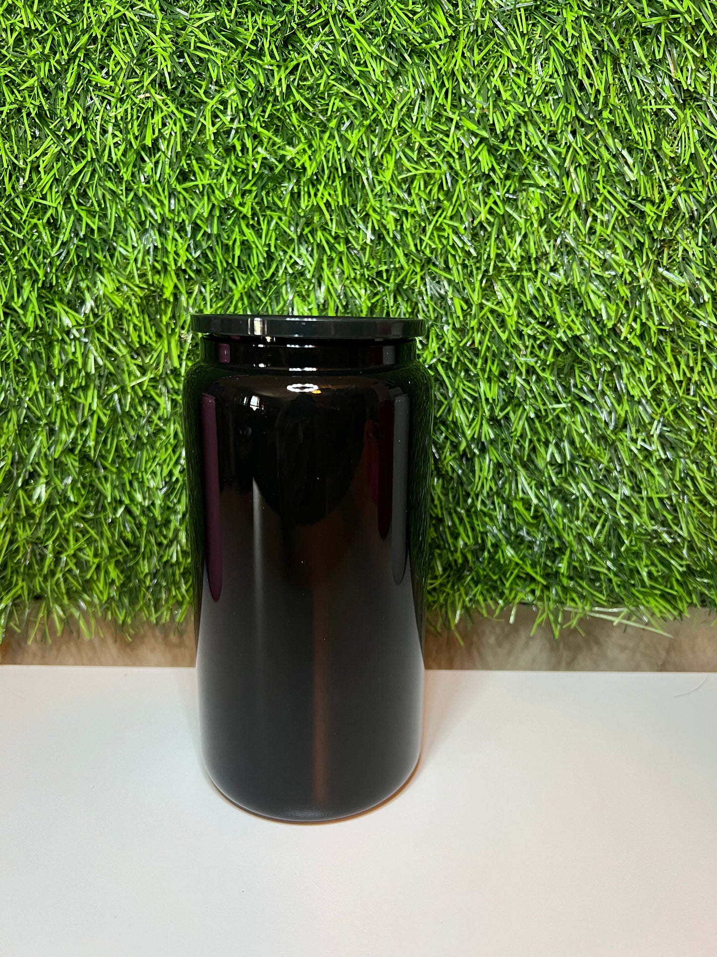 16oz Dark colored Glass tumbler