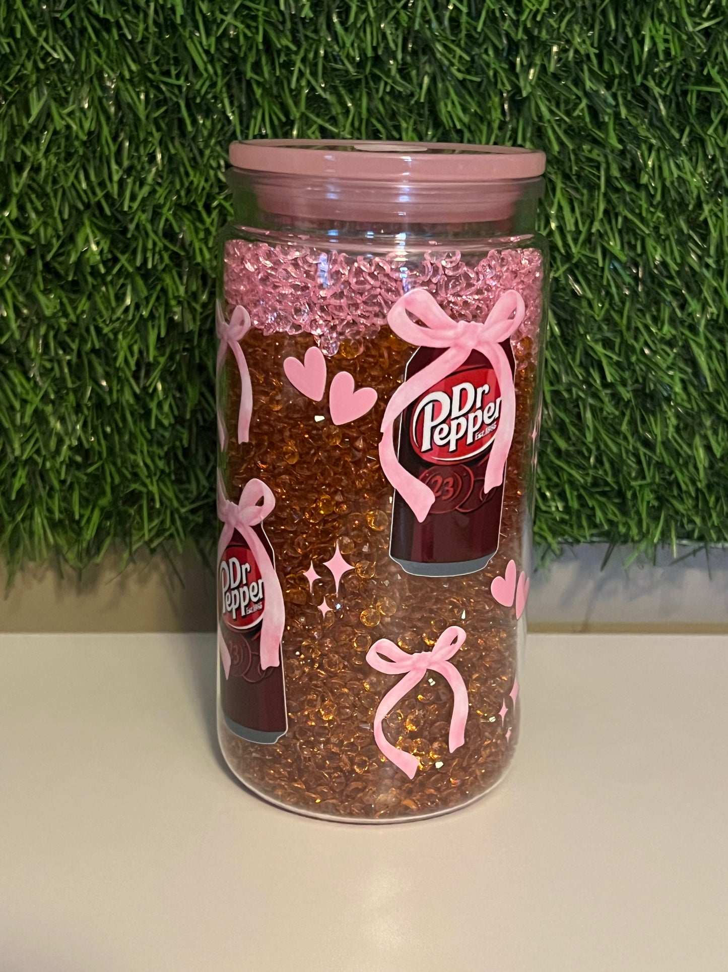 Diamond 16oz snow globe tumbler Dr. P