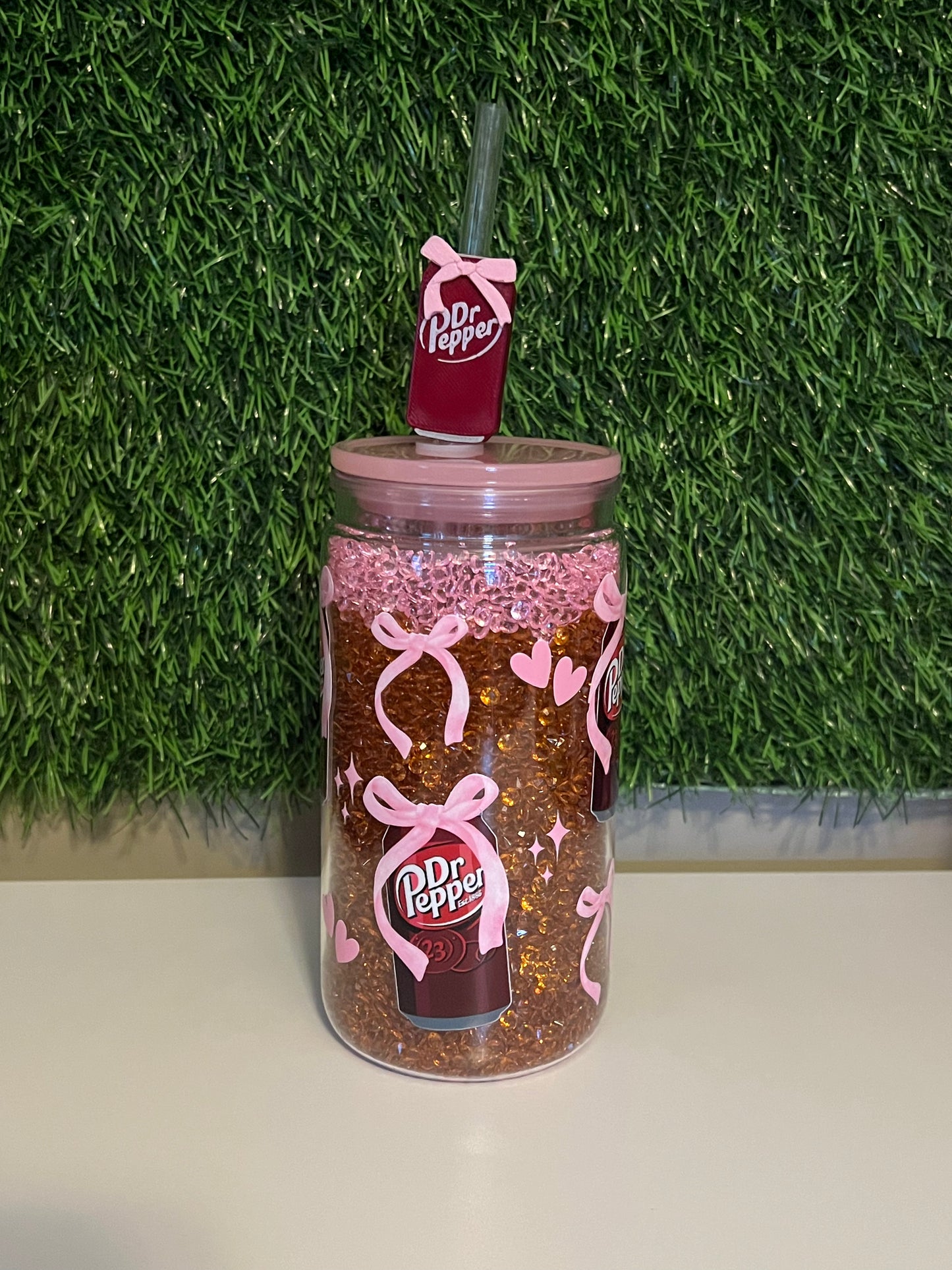 Diamond 16oz snow globe tumbler Dr. P