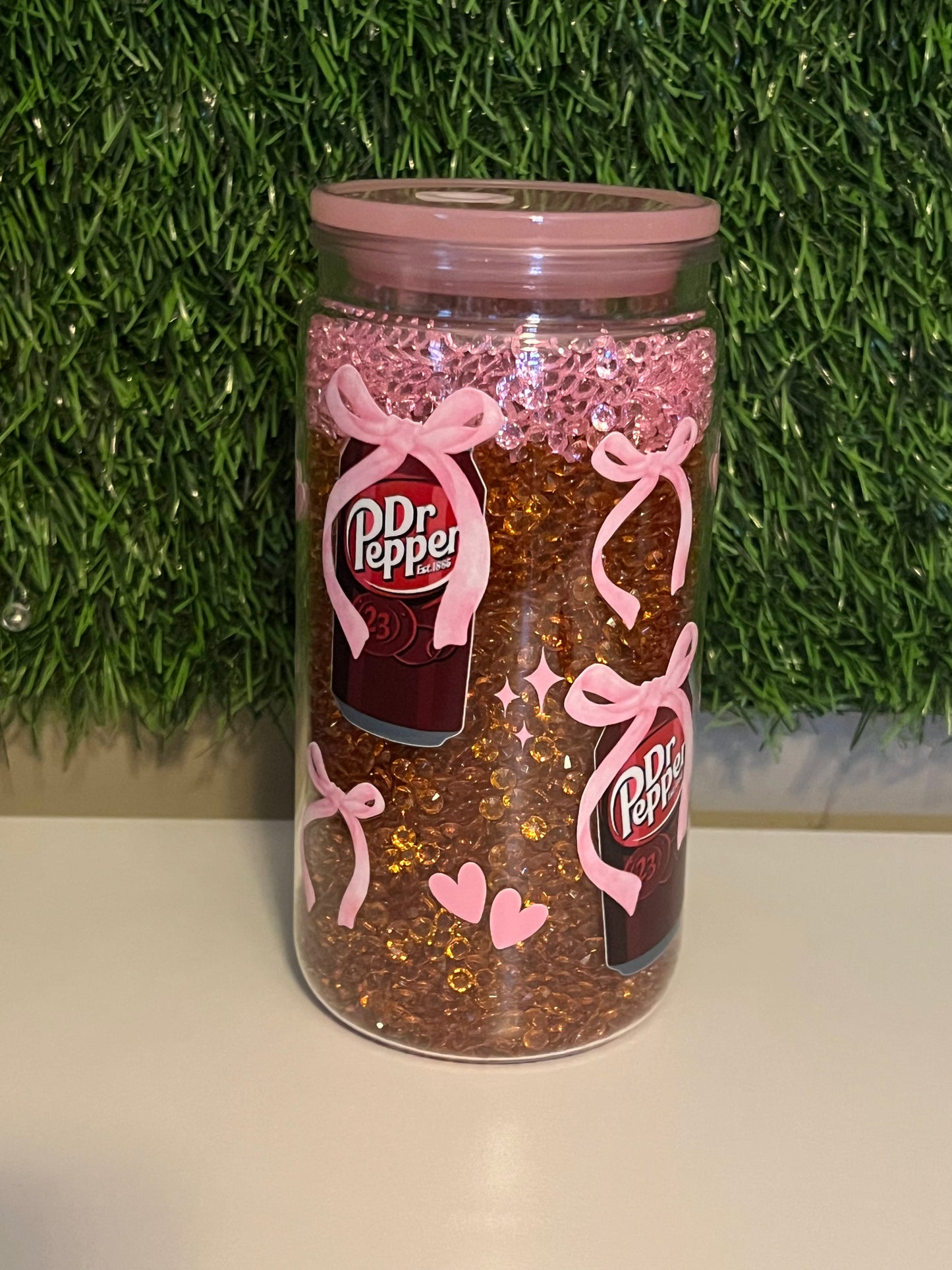 Diamond 16oz snow globe tumbler Dr. P