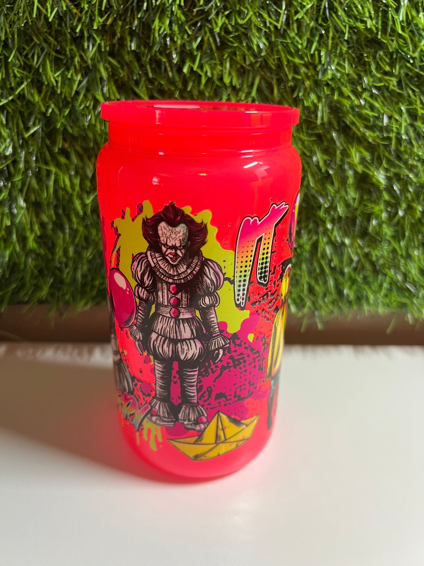 Solid neon red 16oz cup- Penny