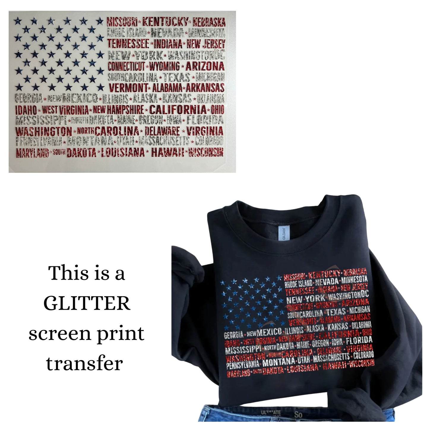 NEW *GLITTER* heat transfers