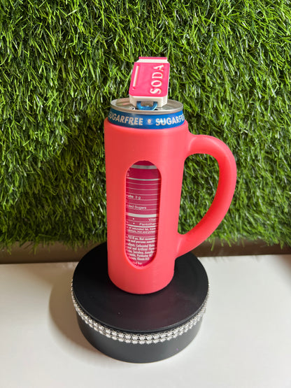 Skinny drink holder with handle