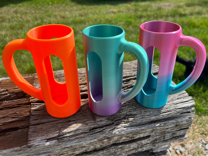 Skinny drink holder with handle