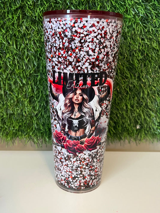 24oz Glitter Acrylic tumbler - Limited Edition