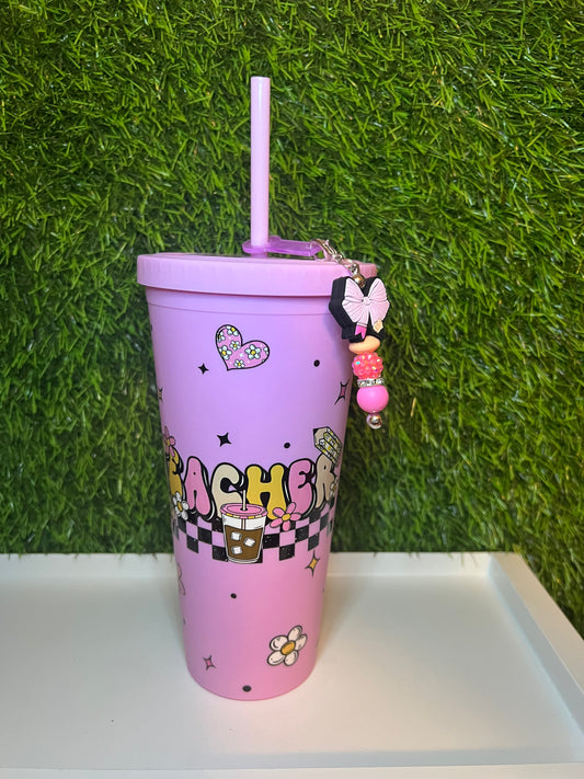 24oz Lavender tumbler- Teacher