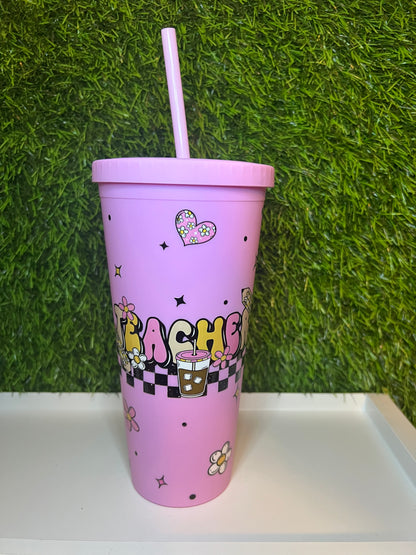 24oz Lavender tumbler- Teacher