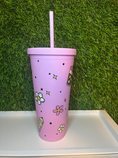 24oz Lavender tumbler- Teacher