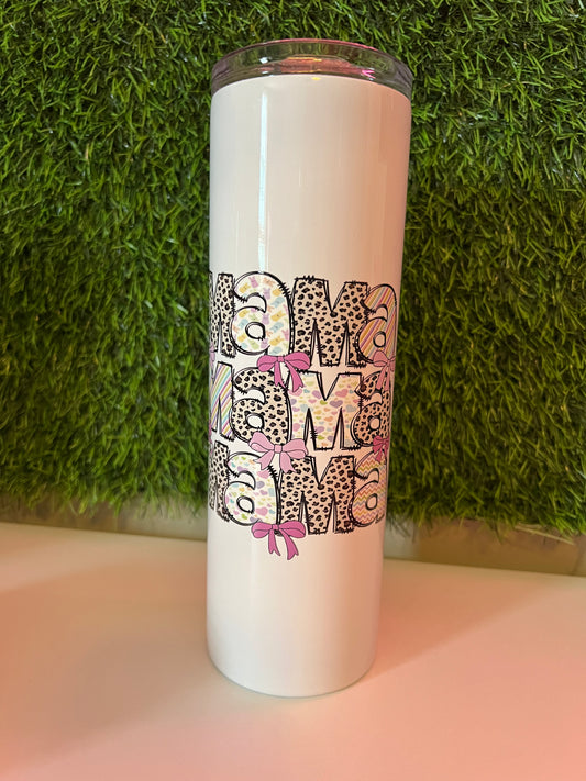 SS Skinny white 30oz tumbler Mama