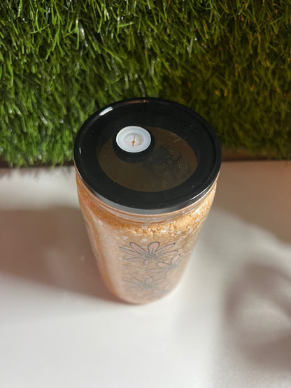 Glitter 16oz snow globe tumbler- Baby tig