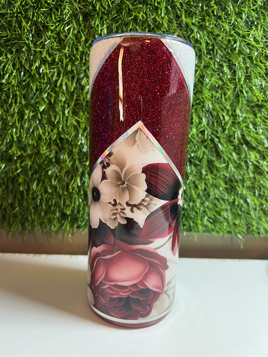 SS Skinny 20oz Epoxy tumbler -Roses