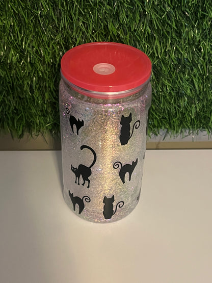 Glitter 16oz Acrylic snow globe tumbler It's Fine