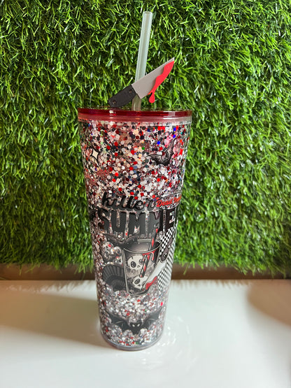 24oz Glitter Acrylic tumbler - Killer Summer