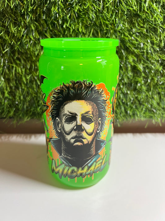 Solid neon green 16oz cup- Michael