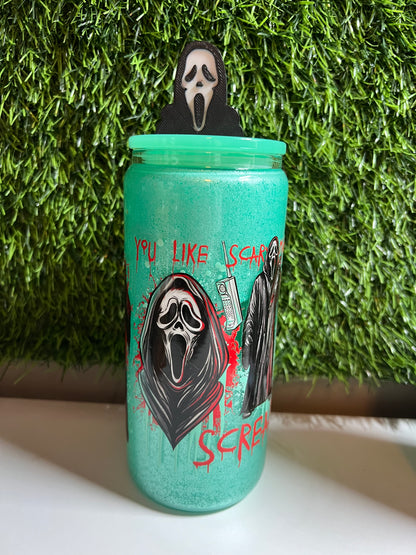 Glitter 16oz snow globe - G face