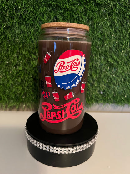 Diet Pepsi inspired 16oz snow globe tumbler