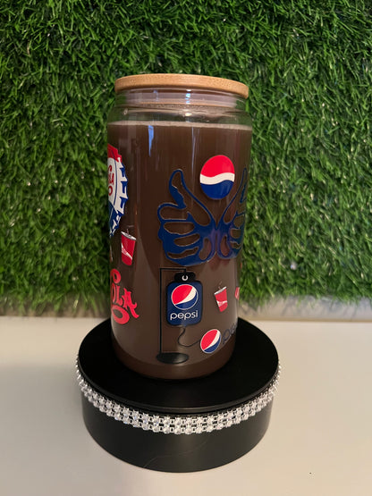 Diet Pepsi inspired 16oz snow globe tumbler