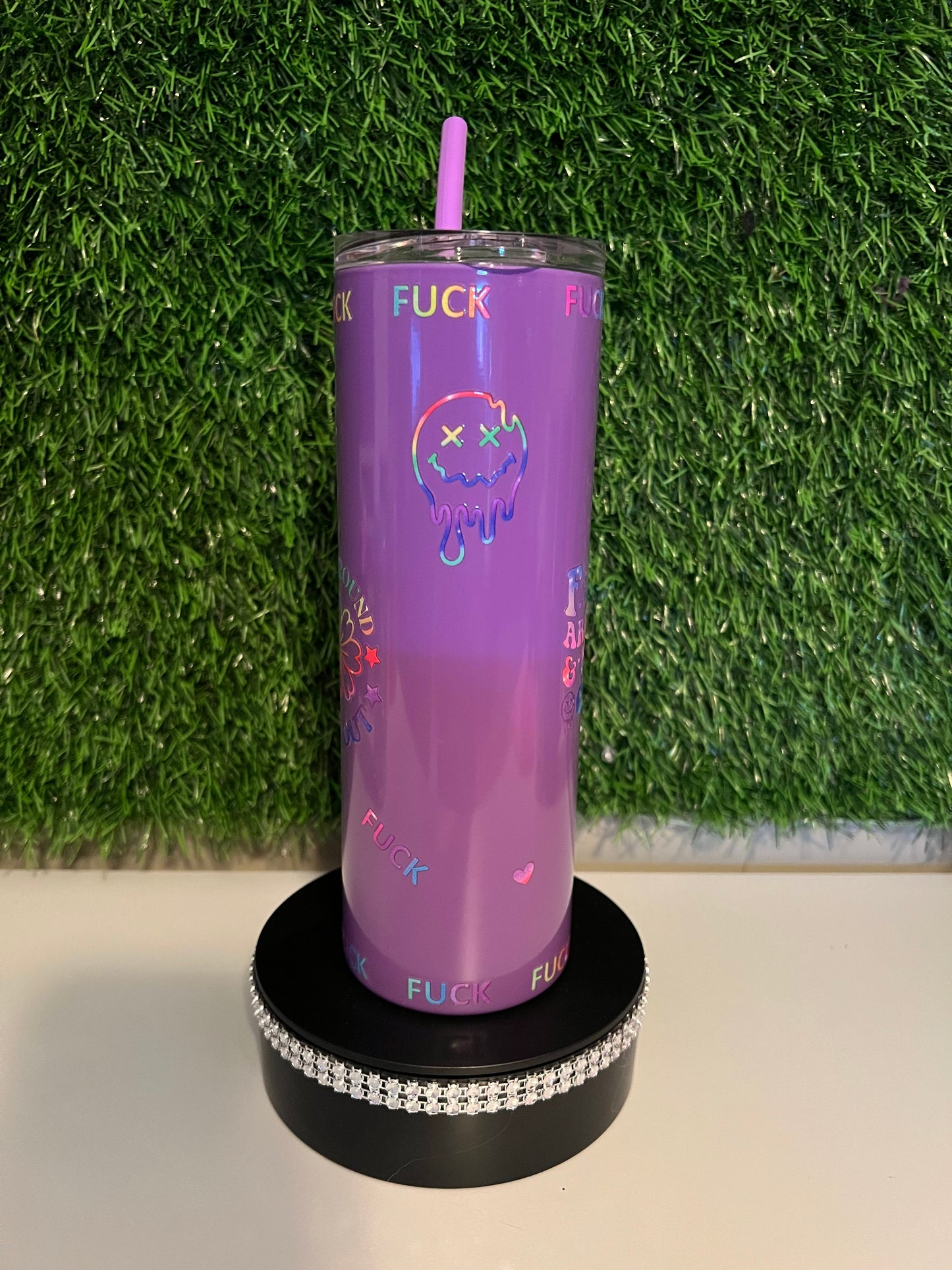 SS Skinny Purple 20oz tumbler F* around and find out