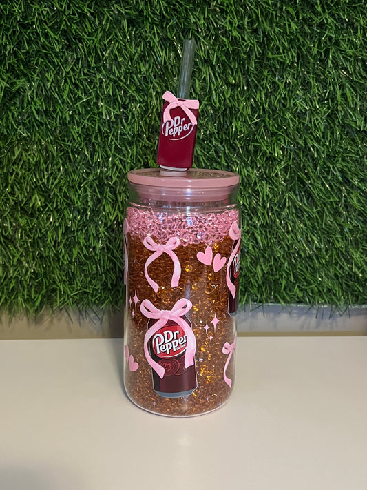 Diamond 16oz snow globe tumbler Dr. P