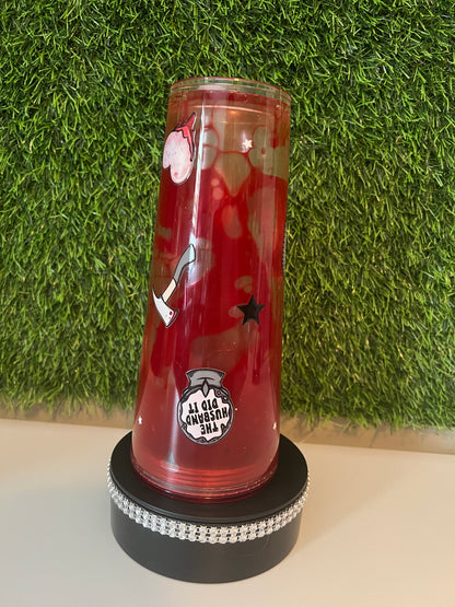 24oz Acrylic lava drip tumbler Crime