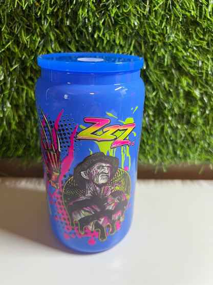 Solid neon blue 16oz cup- Freddy