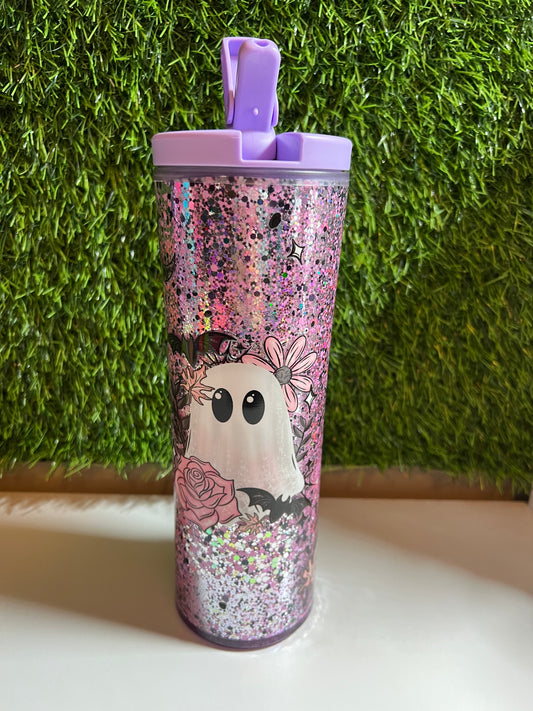 20oz Acrylic water bottle- Purple ghost