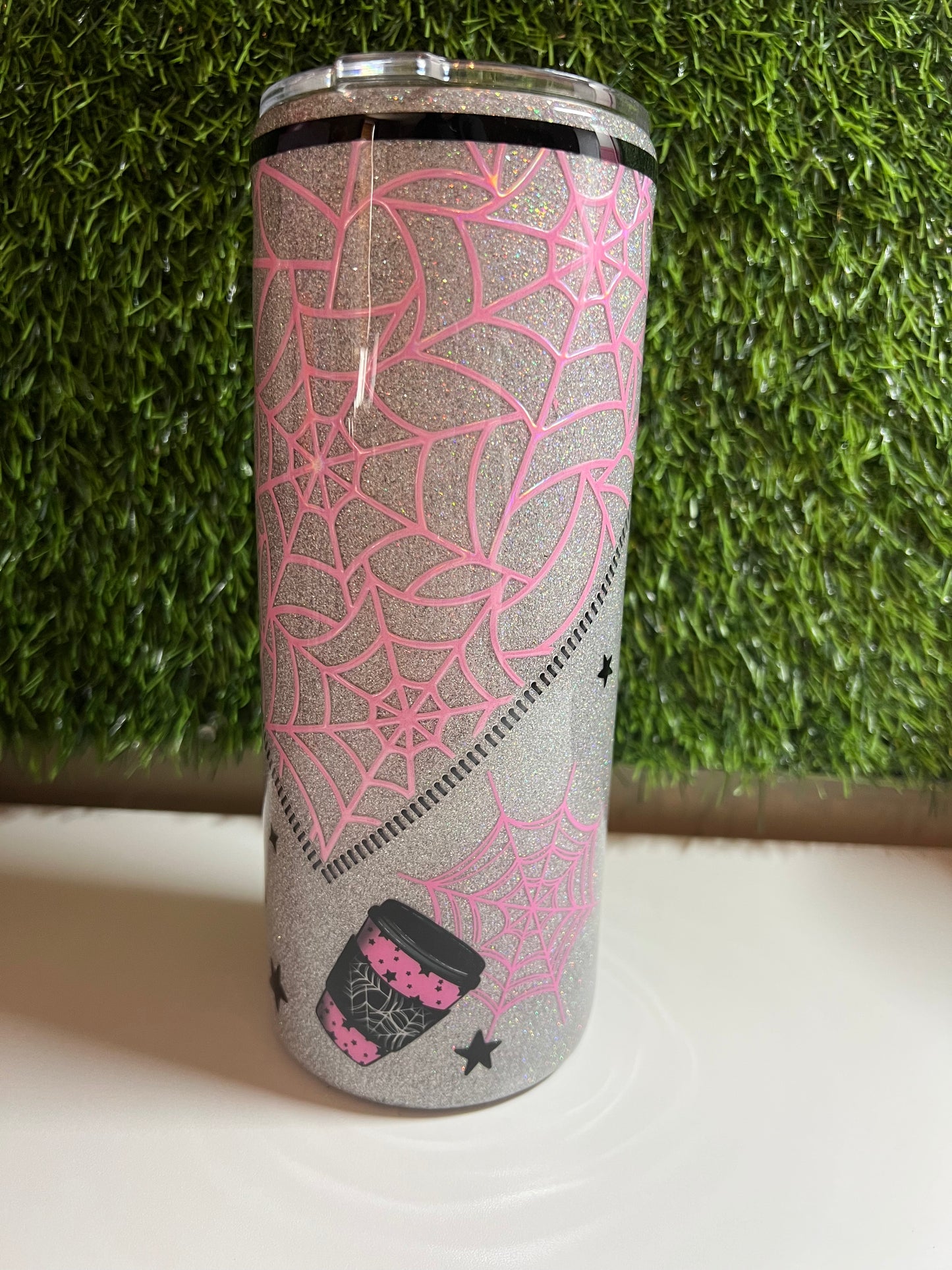 SS 30oz Epoxy tumbler - Blood Type is coffee bat