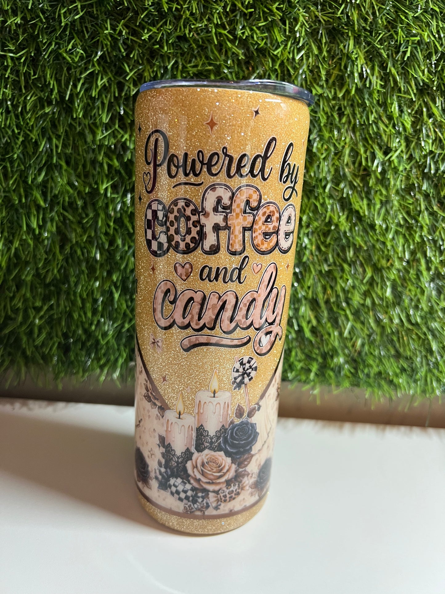 SS Skinny 20oz Epoxy tumbler - Coffee & Candy Ghost