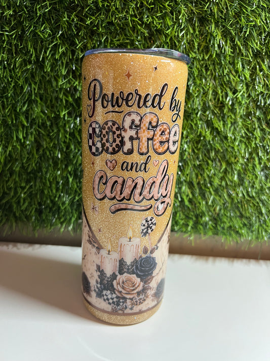 SS Skinny 20oz Epoxy tumbler - Coffee & Candy Ghost