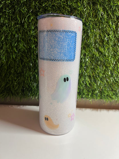 SS Skinny 20oz Epoxy tumbler - Pastel Ghost Patchwork