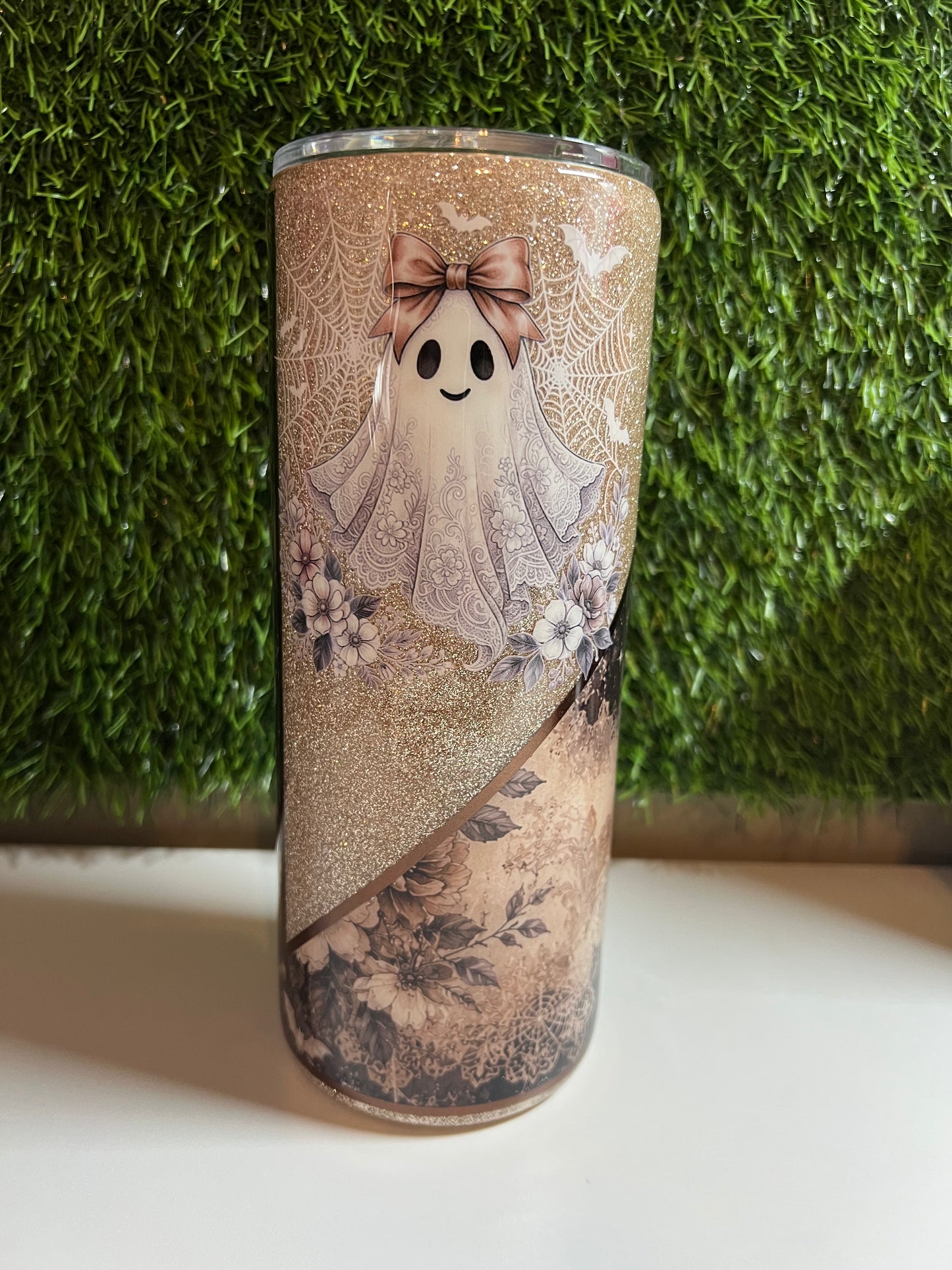 SS 30oz Epoxy tumbler - Spider web Ghost