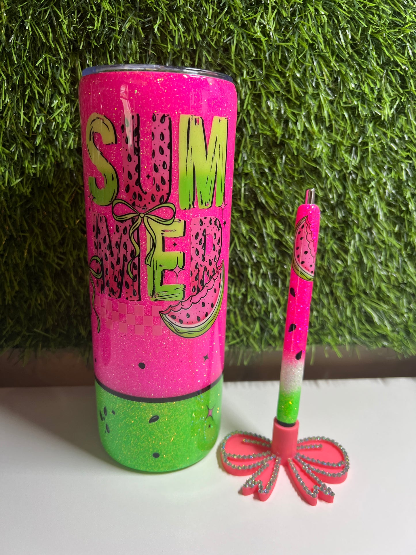 SS Skinny 20oz Epoxy tumbler - Summer Watermelon