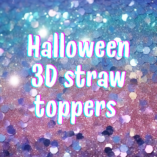 Halloween/ Fall 3D Straw toppers